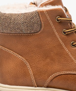 Boots garçon fourrées dessus uni à semelle crantée vue6 - PREMIER PRIX BY GEMO - GEMO