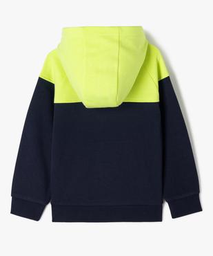 Sweat à capuche bicolore garçon  vue4 - GEMO (ENFANT) - GEMO