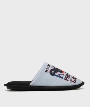 Mules en jersey et velours imprimé gaming homme vue1 - GEMO(HOMWR HOM) - GEMO