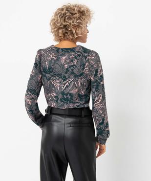 Sweat femme imprimé façon tapisserie vue3 - GEMO(FEMME PAP) - GEMO