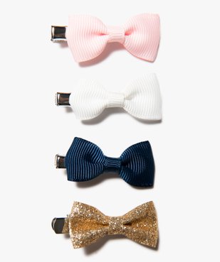 Pinces à cheveux fille avec nœud décoratif (lot de 4) vue1 - GEMO (ACCESS) - GEMO