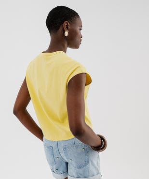 Tee-shirt sans manches en maille côtelée coupe oversize femme vue3 - GEMO 4G FEMME - GEMO