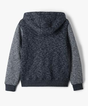Sweat garçon zippé avec capuche doublé sherpa vue4 - GEMO (ENFANT) - GEMO