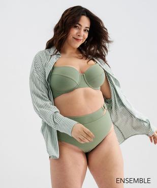 Ensemble de maillot de bain deux pièces vert pour femme grande taille  - GEMO