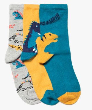 Chaussettes garçon à motifs dinosaures (lot de 3) vue1 - GEMO (ENFANT) - GEMO
