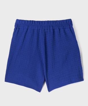 Jupe short en maille gaufrée fille vue5 - GEMO (ENFANT) - GEMO