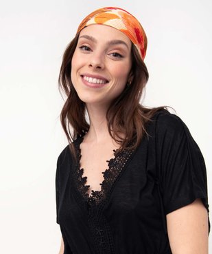 Robe de plage femme avec col en dentelle vue2 - GEMO (PLAGE) - GEMO