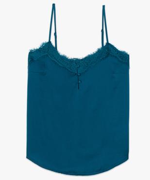Caraco femme satiné avec finition dentelle et boutons vue4 - GEMO(FEMME PAP) - GEMO