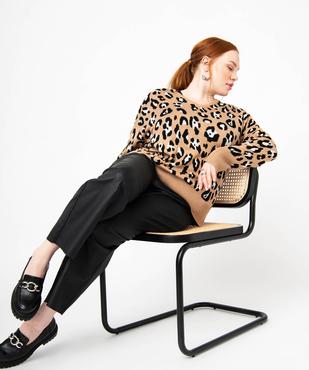 Pull imprimé à col V femme grande taille vue5 - GEMO (G TAILLE) - GEMO