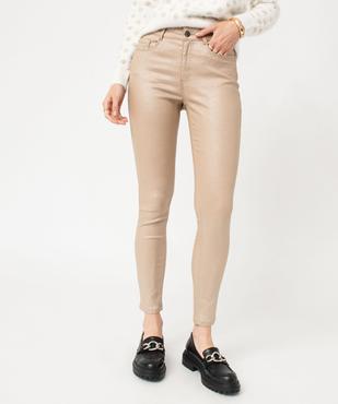 Pantalon pailleté coupe skinny taille haute femme vue1 - GEMO(FEMME PAP) - GEMO