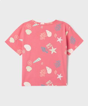 Tee-shirt à manches courtes à motifs estivaux fille vue3 - GEMO (ENFANT) - GEMO