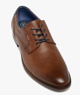 Derbies homme au bout one-cut effet perforé forme amande vue5 - MARIO BALDANO - GEMO