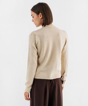 Pull col rond fantaisie femme vue3 - GEMO(FEMME PAP) - GEMO