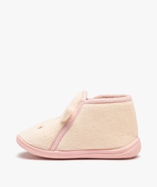 Chaussons fille bottillons zippés avec oreilles en relief vue3 - GEMO 4G FILLE - GEMO