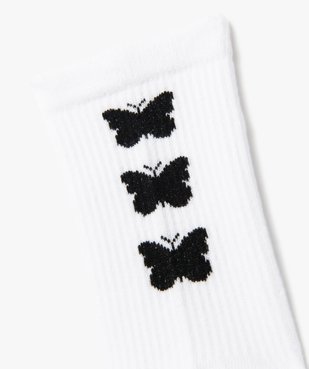 Chaussettes à motifs papillons femme (lot de 3) vue2 - GEMO(HOMWR FEM) - GEMO