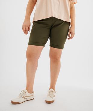 Bermuda à revers en coton stretch femme grande taille vue5 - GEMO 4G GT - GEMO