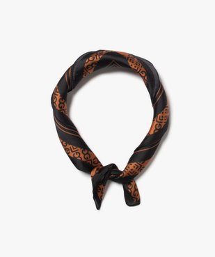 Foulard carré en satin femme vue1 - GEMO 4G FEMME - GEMO