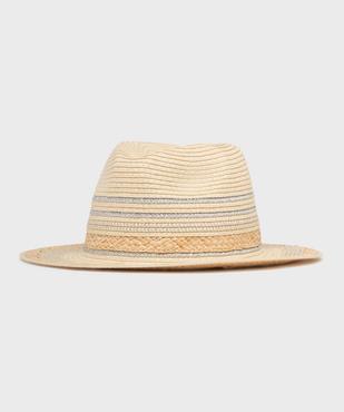 Chapeau en paille de papier avec fil métallisé femme vue1 - GEMO (ACCESS) - GEMO