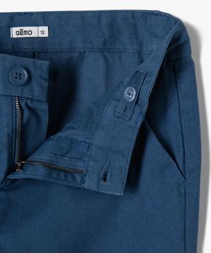 Bermuda coupe chino regular en toile de coton garçon vue2 - GEMO 4G GARCON - GEMO