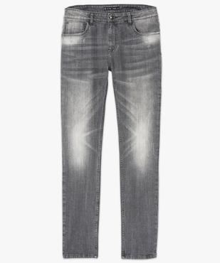 Jean slim effet usé vue4 - GEMO (HOMME) - GEMO