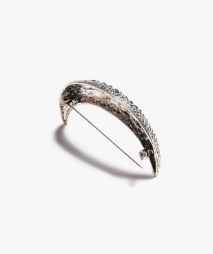 Broche femme forme lune à strass vue2 - GEMO (ACCESS) - GEMO