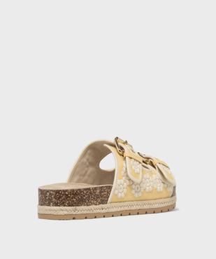 Mules à semelle plateforme et larges brides brodées femme - 5 Miles vue4 - 5 MILES - GEMO