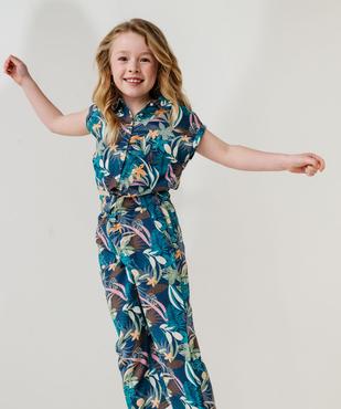 Pantalon fluide imprimé en viscose fille vue4 - GEMO 4G FILLE - GEMO
