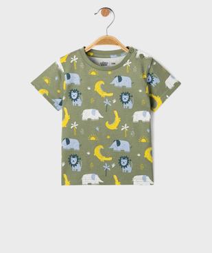 Tee-shirt manches courtes avec motifs animaux bébé garçon vue1 - GEMO 4G BEBE - GEMO
