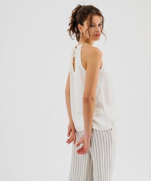 Blouse emmanchures américaines en satin uni femme vue1 - GEMO(FEMME PAP) - GEMO