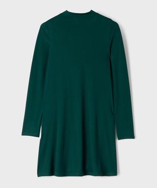 Robe tee-shirt évasée à col montant fille vue3 - GEMO (JUNIOR) - GEMO