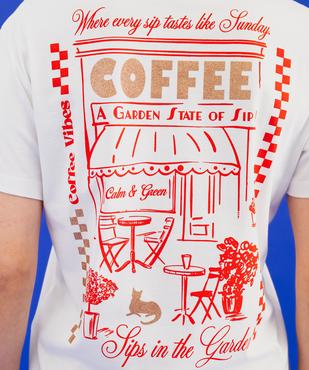 Tee-shirt manches courtes en jersey imprimé devant et dos femme vue4 - GEMO(FEMME PAP) - GEMO