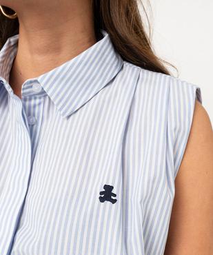 Chemise sans manches à rayures femme - LuluCastagnette vue2 - LULUCASTAGNETTE - GEMO