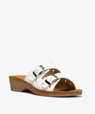 Mules femme confort unies à talon sabot vue2 - GEMO (CONFORT) - GEMO