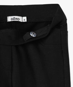 Leggings uni en coton extensible fille vue3 - GEMO (ENFANT) - GEMO