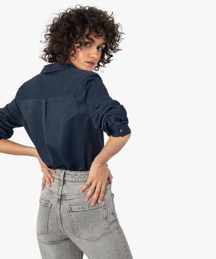 Blouse femme fluide à motifs irisés et col V à boutons vue3 - GEMO(FEMME PAP) - GEMO