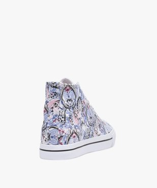 Baskets femme en toile imprimée tige montante vue4 - GEMO 4G FEMME - GEMO