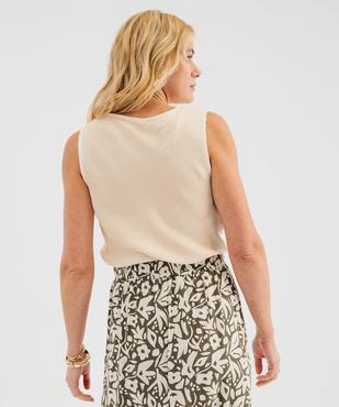 Blouse sans manches en satin à col bénitier femme vue4 - GEMO(FEMME PAP) - GEMO