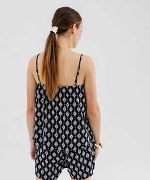 Débardeur à fines bretelles en viscose fluide et imprimée femme vue3 - GEMO 4G FEMME - GEMO