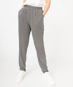 Pantalon fluide imprimé femme vue1 - GEMO(FEMME PAP) - GEMO