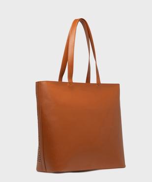 Sac cabas grand format ajouré femme vue2 - GEMO (ACCESS) - GEMO