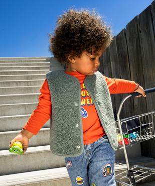 Gilet sans manches en fourrure imitation doublé polaire bébé garçon vue4 - GEMO(BEBE DEBT) - GEMO