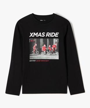 Tee-shirt à manches longues avec motif Noël garçon vue2 - GEMO 4G GARCON - GEMO