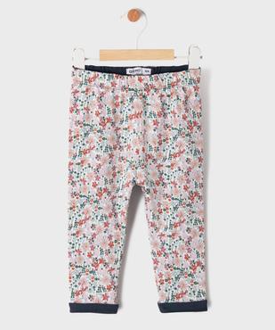 Legging réversible uni et imprimé bébé fille vue1 - GEMO 4G BEBE - GEMO