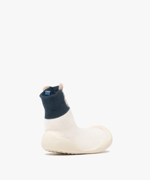 Chaussons bébé garçon à col chaussette avec semelle  vue4 - GEMO (ENFANT) - GEMO