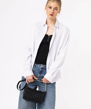 Débardeur en coton côtelé avec col fantaisie femme vue5 - GEMO 4G FEMME - GEMO