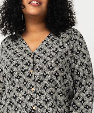 Chemise à manches longues imprimée femme grande taille vue5 - GEMO 4G GT - GEMO