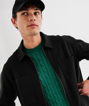 Surchemise zippée en maille extensible homme vue2 - GEMO (HOMME) - GEMO