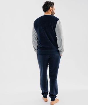 Pyjama en velours bicolore homme vue3 - GEMO(HOMWR HOM) - GEMO