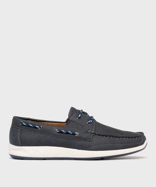 Chaussures bateau à lacets et semelle intérieure cuir vue1 - URBAN STEPS - GEMO