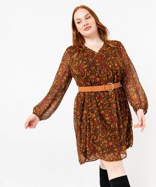 Robe en voile imprimé femme grande taille vue2 - GEMO (G TAILLE) - GEMO